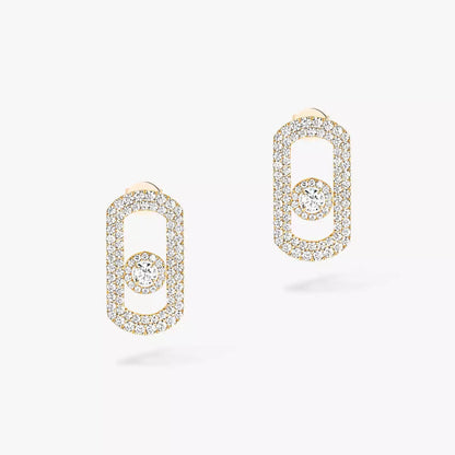 [Amore]So Move Pave_-Set Diamond Earrings in Silver