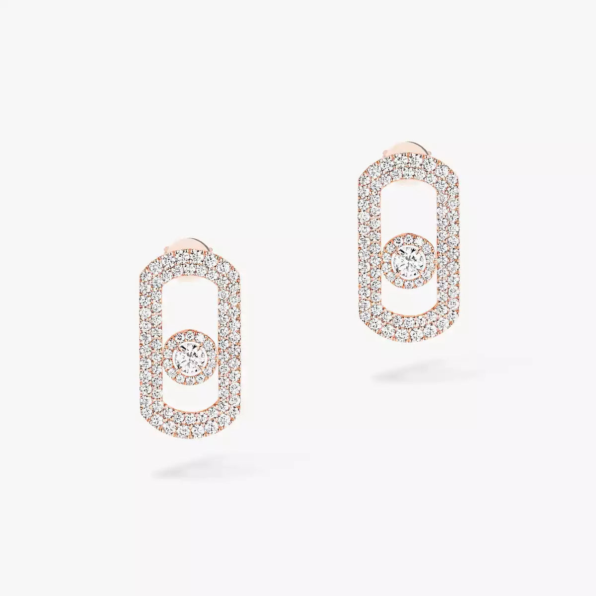 [Amore]So Move Pave_-Set Diamond Earrings in Silver