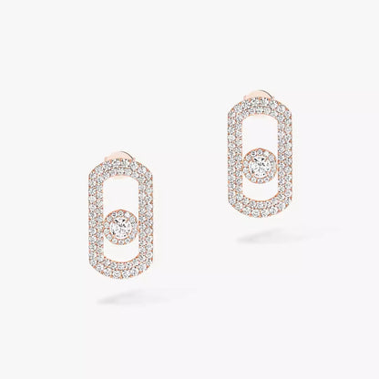 [Amore]So Move Pave_-Set Diamond Earrings in Silver