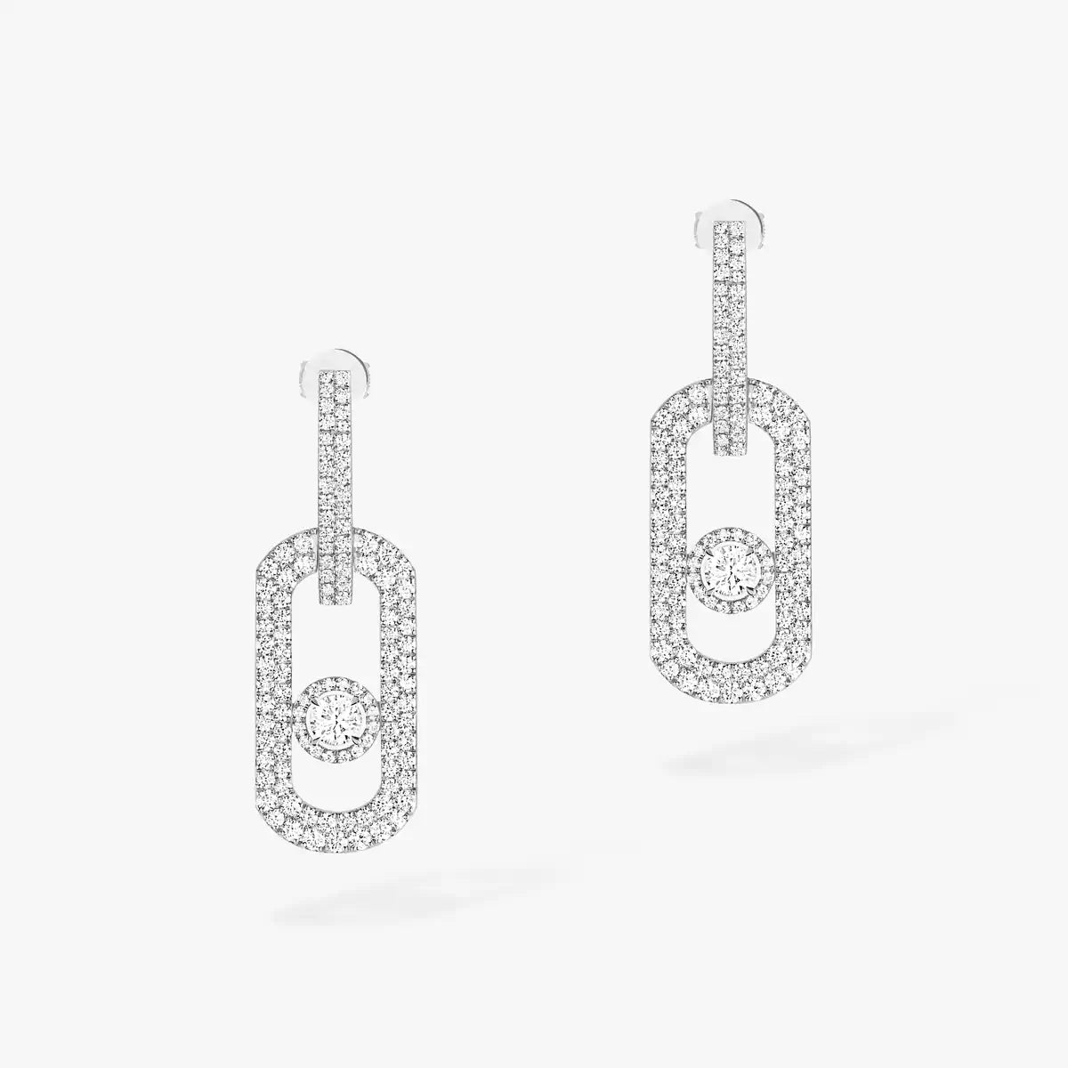 [Amore]So Move XL Pave_-Set Diamond Pendant Earrings
