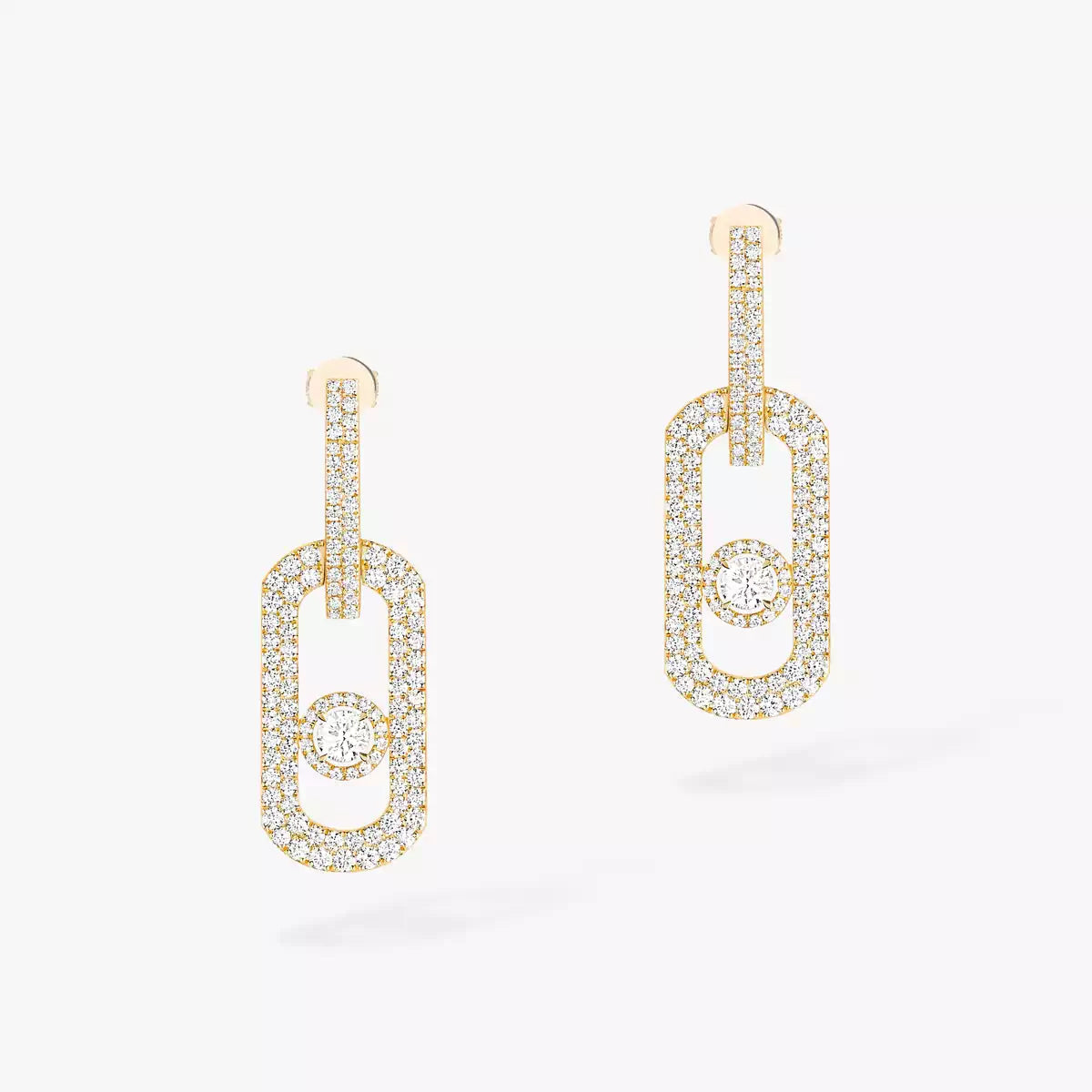 [Amore]So Move XL Pave_-Set Diamond Pendant Earrings
