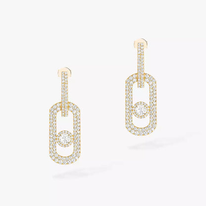 [Amore]So Move XL Pave_-Set Diamond Pendant Earrings