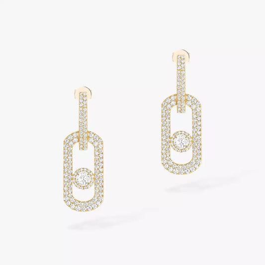 [Amore]So Move XL Pave_-Set Diamond Pendant Earrings