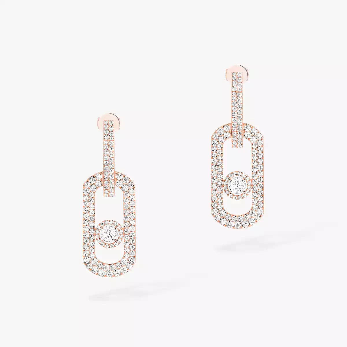 [Amore]So Move XL Pave_-Set Diamond Pendant Earrings