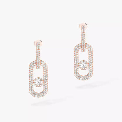[Amore]So Move XL Pave_-Set Diamond Pendant Earrings
