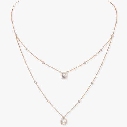 [Amore]MY TWIN 2 ROW DIAMOND NECKLACE