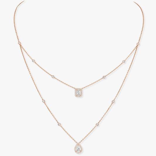 [Amore]MY TWIN 2 ROW DIAMOND NECKLACE