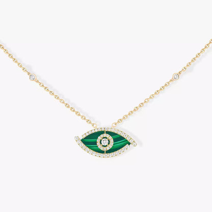 [Amore]Lucky Eye Diamond Necklace in Rose Gold and Turquoise