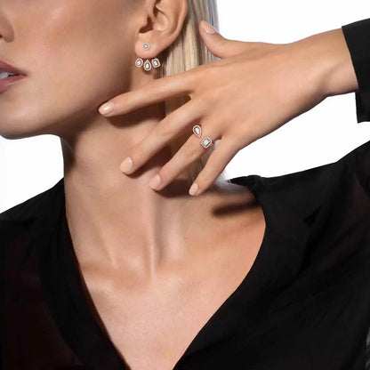 [Amore] My Twin Trio  Diamond Earrings