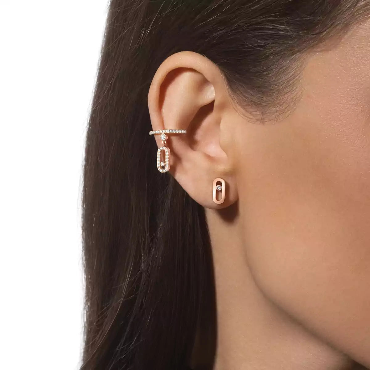 [Amore]Move Uno Diamond Stud Earrings