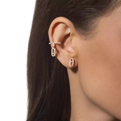 [Amore]Move Uno Diamond Stud Earrings