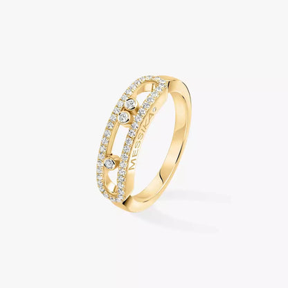 [Amore] Baby Move Gold Diamond Pave_ Ring