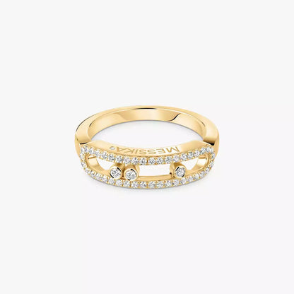 [Amore] Baby Move Gold Diamond Pave_ Ring
