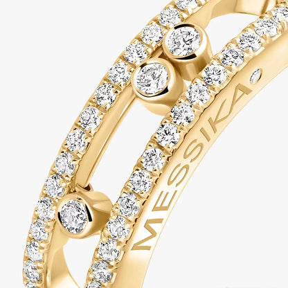 [Amore] Baby Move Gold Diamond Pave_ Ring
