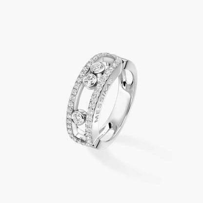 [Amore] Move Gold Diamond Pave_ Ring