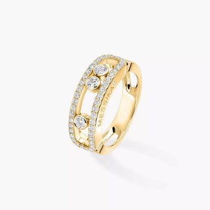 [Amore] Move Gold Diamond Pave_ Ring