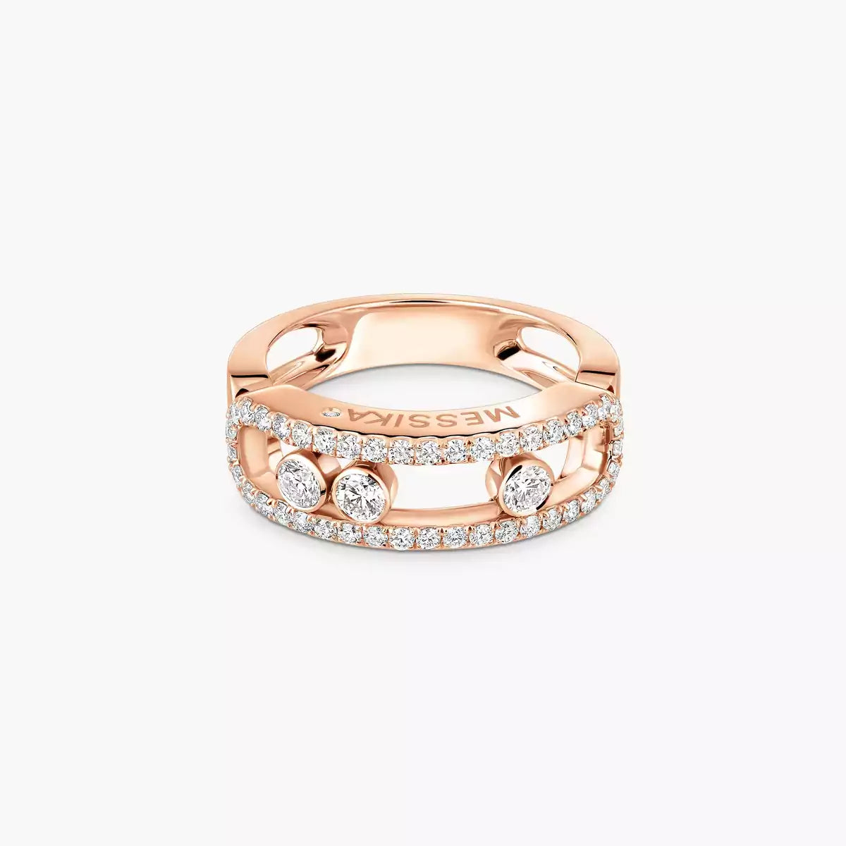 [Amore] Move Gold Diamond Pave_ Ring