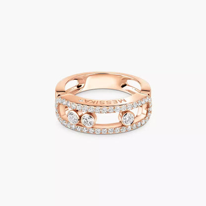[Amore] Move Gold Diamond Pave_ Ring