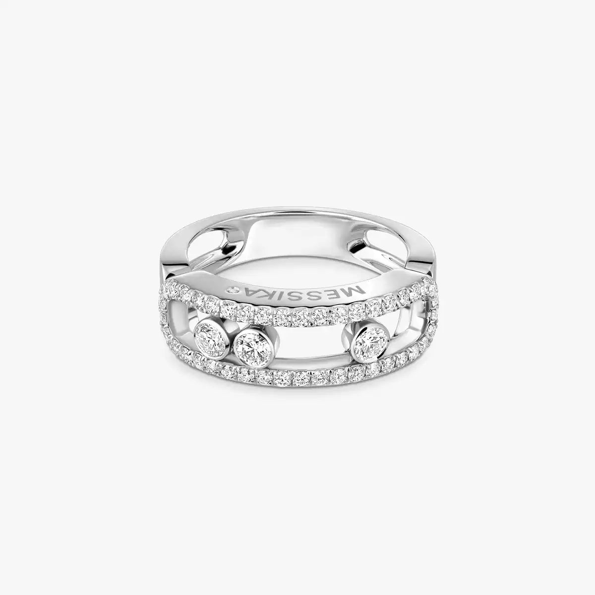[Amore] Move Gold Diamond Pave_ Ring