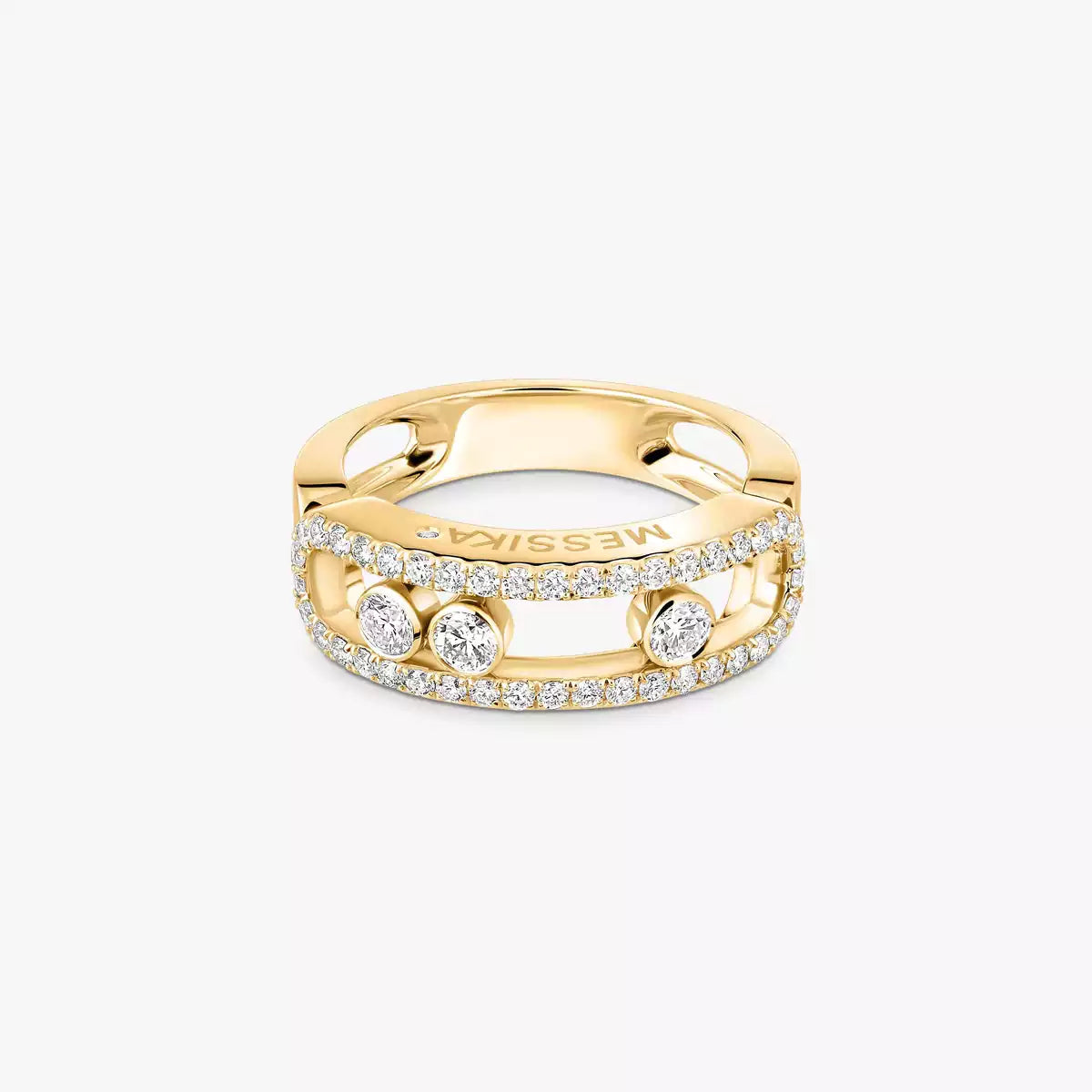 [Amore] Move Gold Diamond Pave_ Ring