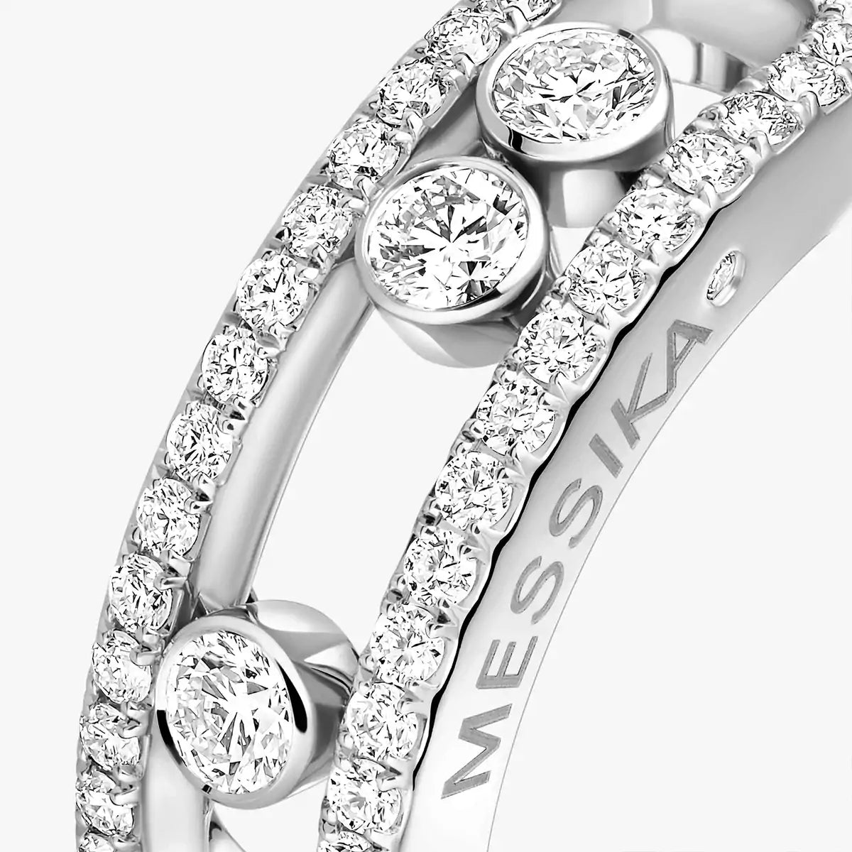 [Amore] Move Gold Diamond Pave_ Ring