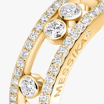 [Amore] Move Gold Diamond Pave_ Ring