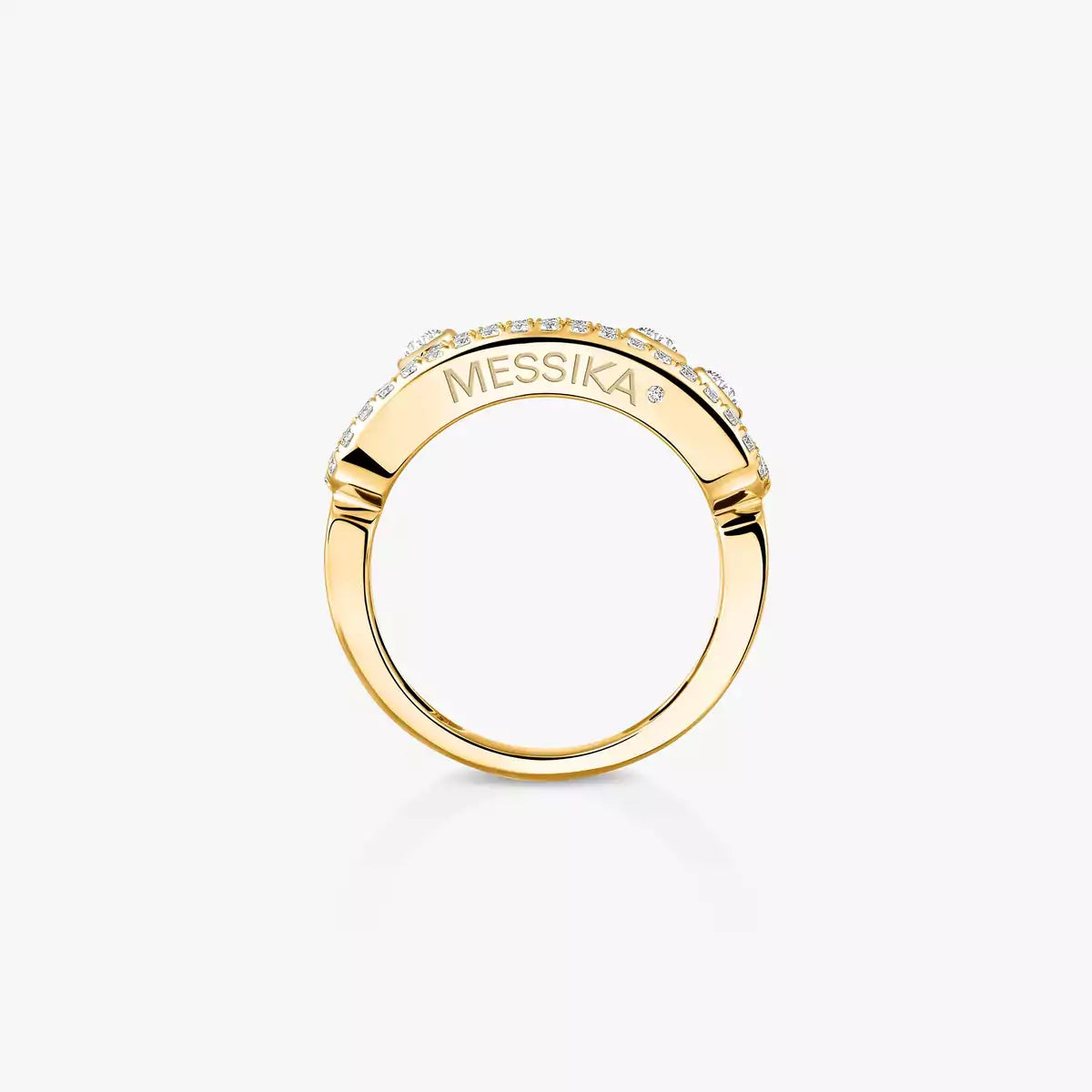 [Amore] Move Gold Diamond Pave_ Ring