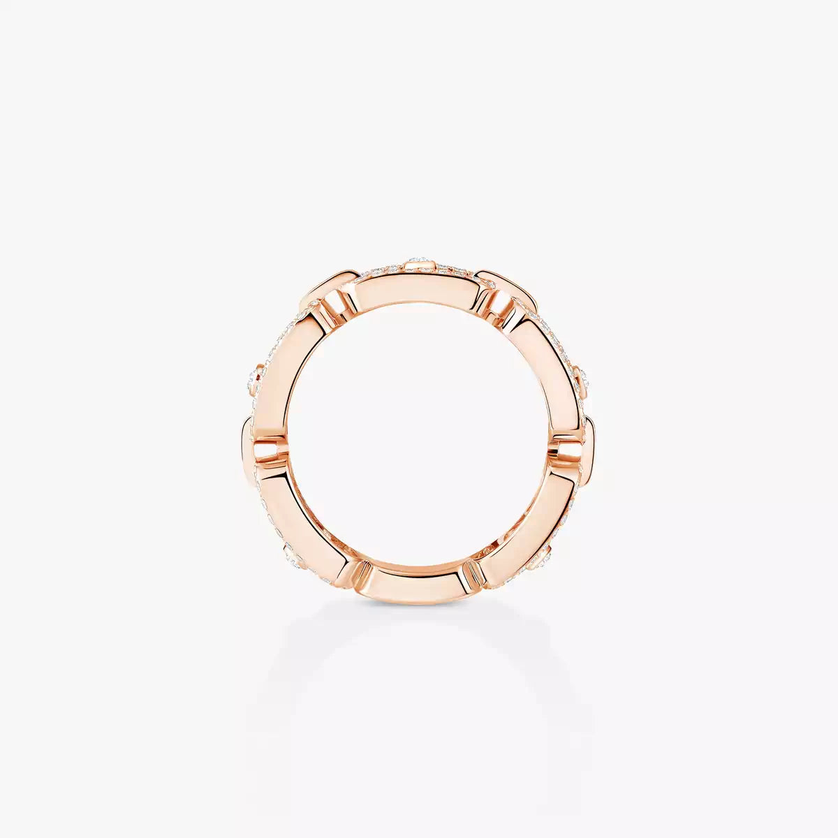[Amore]Move Link Pave_-Set Diamond Ring in Gold