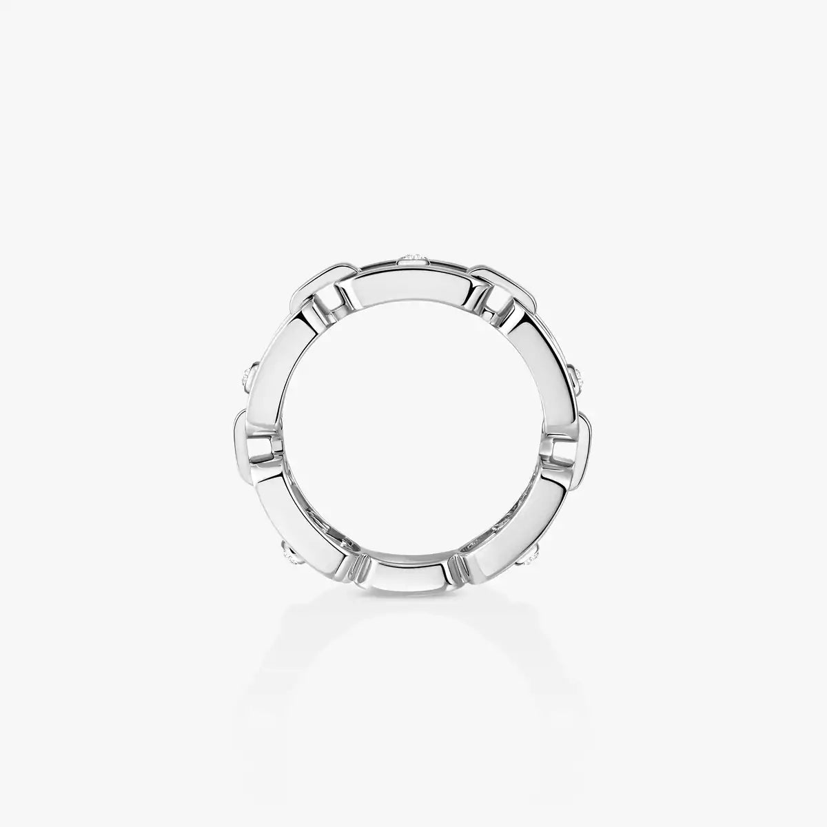 [Amore]Move Link Pave_-Set Diamond Ring in Gold