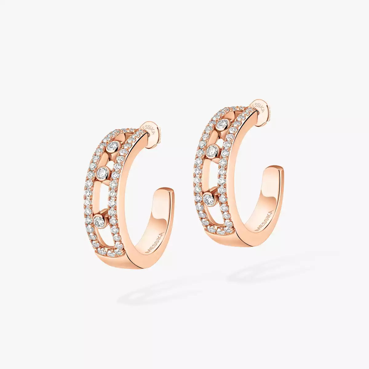 [Amore]Diamond Pave_ Hoop Earrings Move
