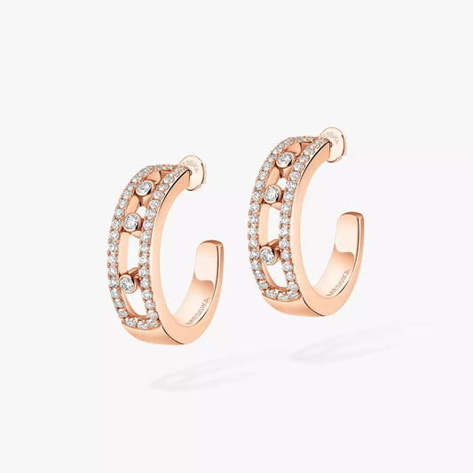 [Amore]Diamond Pave_ Hoop Earrings Move