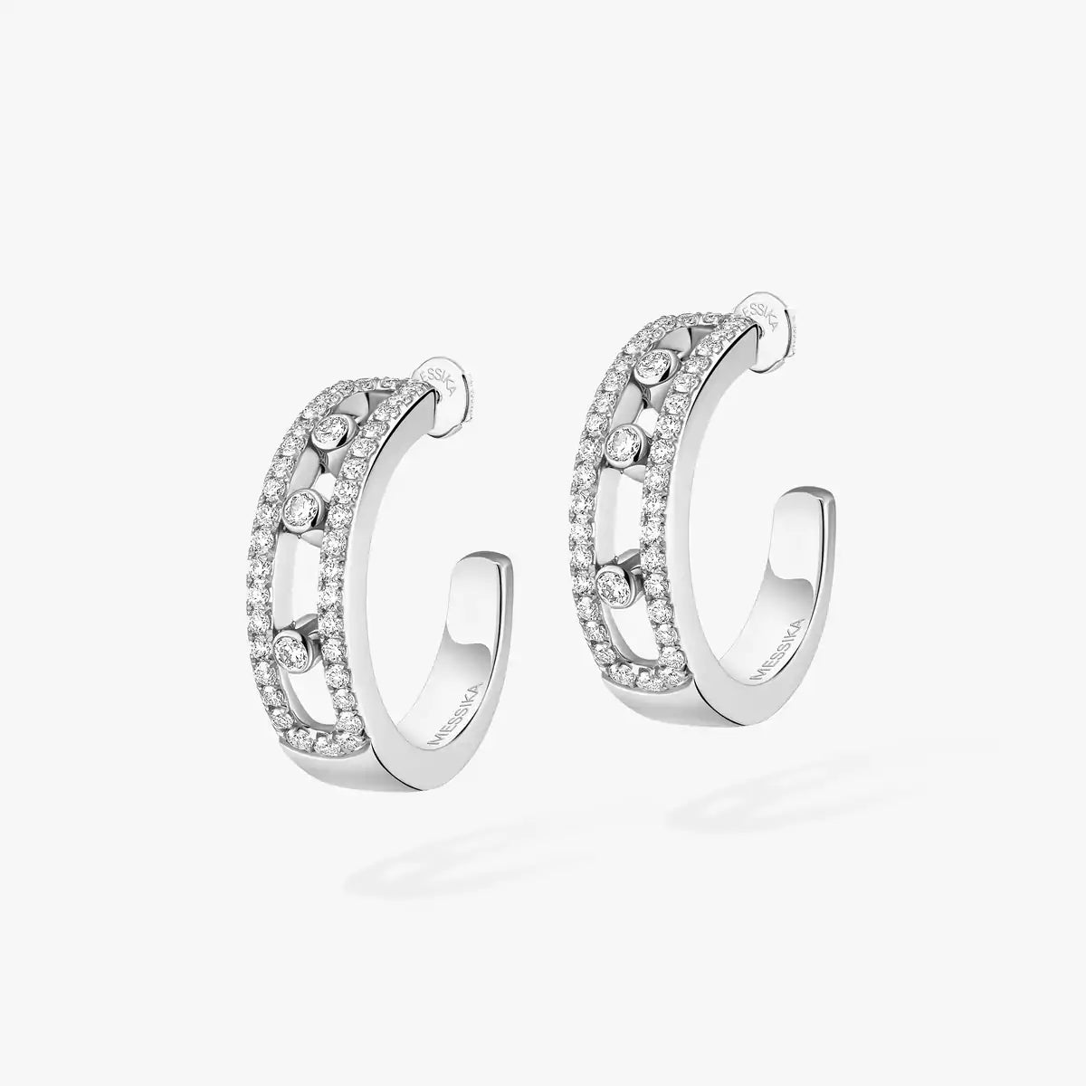 [Amore]Diamond Pave_ Hoop Earrings Move