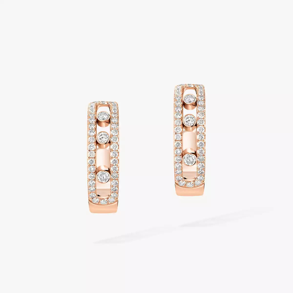 [Amore]Diamond Pave_ Hoop Earrings Move