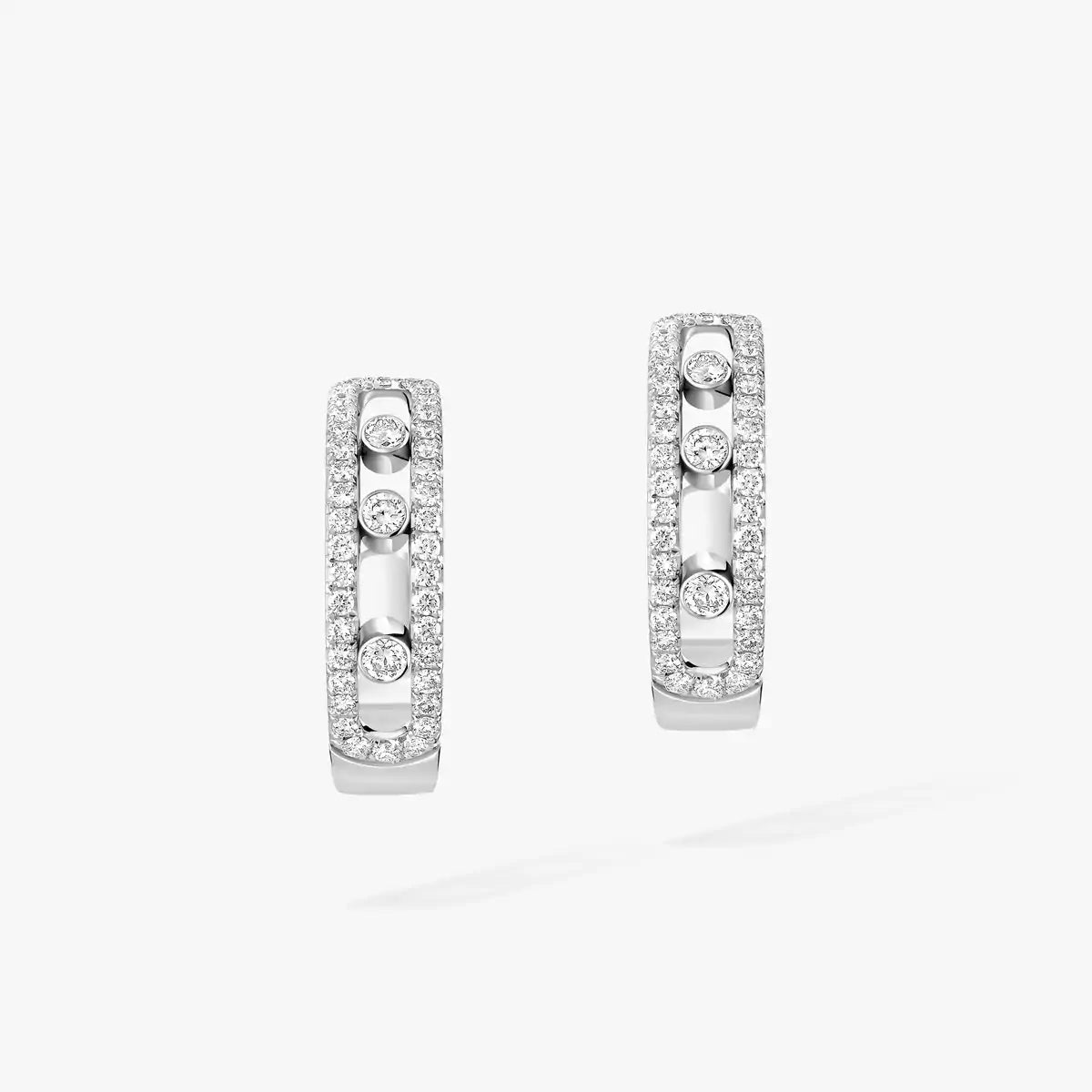 [Amore]Diamond Pave_ Hoop Earrings Move