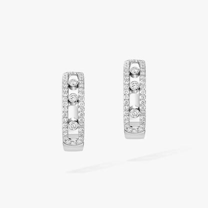 [Amore]Diamond Pave_ Hoop Earrings Move