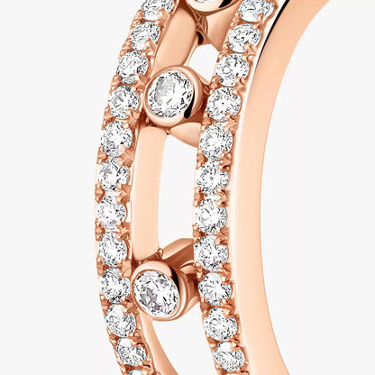 [Amore]Diamond Pave_ Hoop Earrings Move