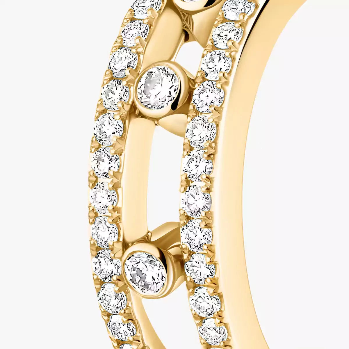 [Amore]Diamond Pave_ Hoop Earrings Move