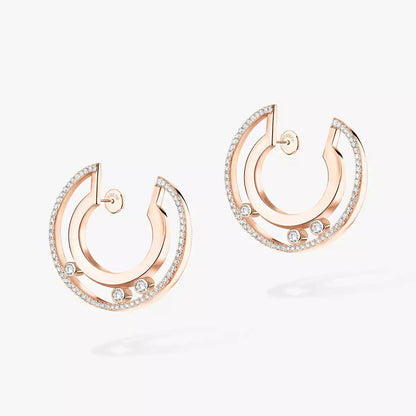 [Amore] Move Romane Small Diamond Hoop Earrings