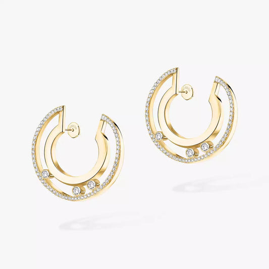 [Amore] Move Romane Small Diamond Hoop Earrings