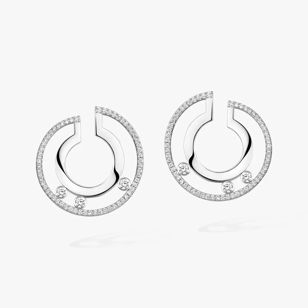 [Amore] Move Romane Small Diamond Hoop Earrings