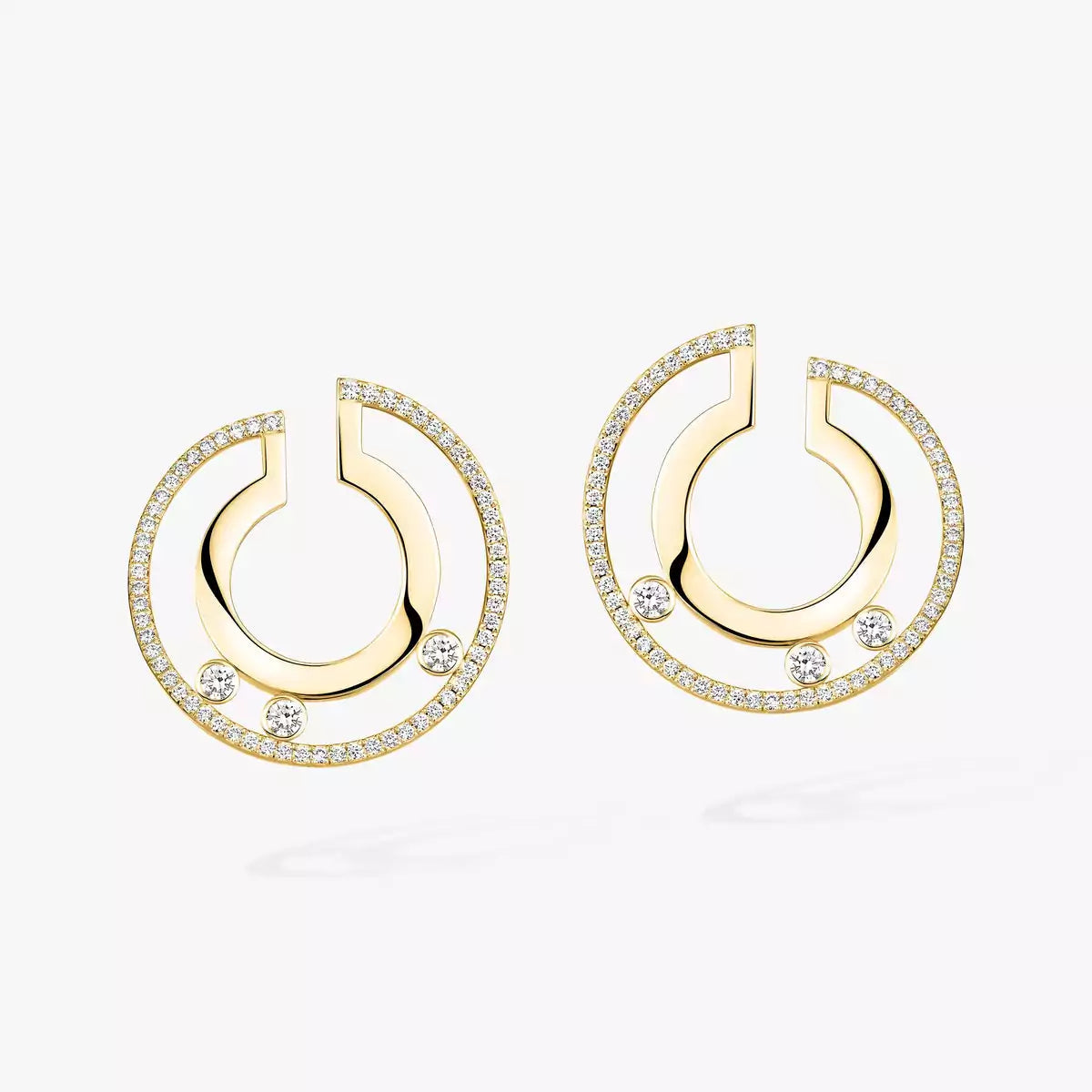 [Amore] Move Romane Small Diamond Hoop Earrings