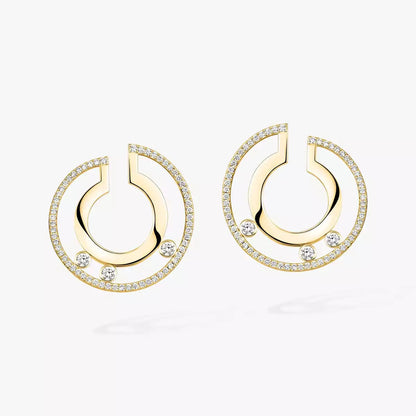 [Amore] Move Romane Small Diamond Hoop Earrings