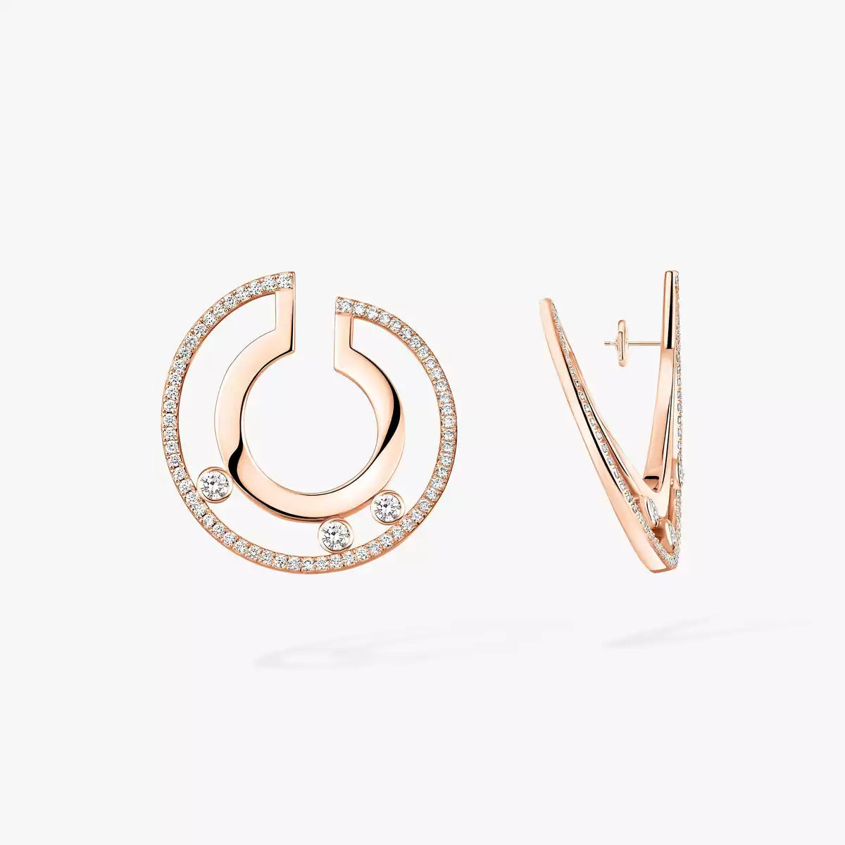 [Amore] Move Romane Small Diamond Hoop Earrings