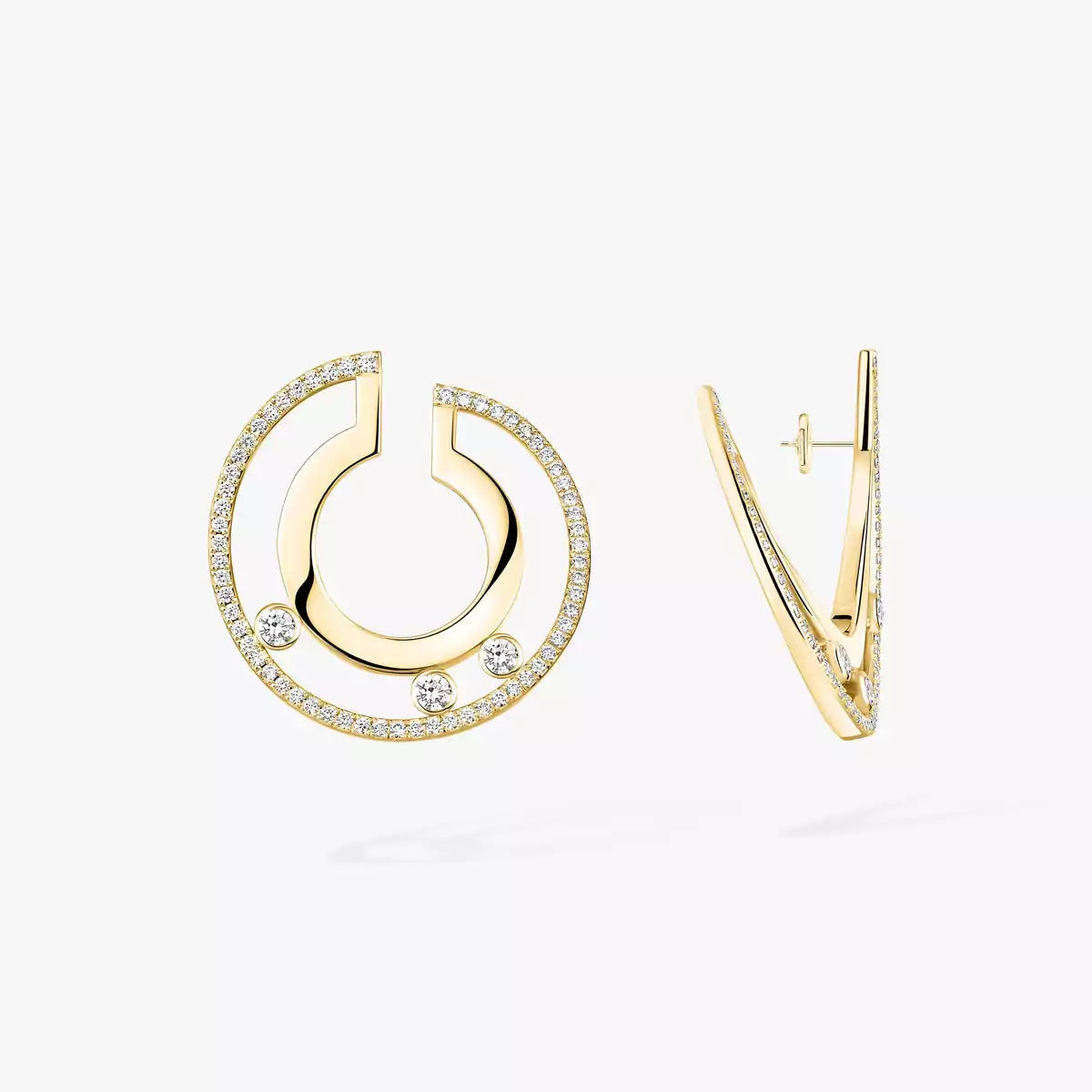 [Amore] Move Romane Small Diamond Hoop Earrings