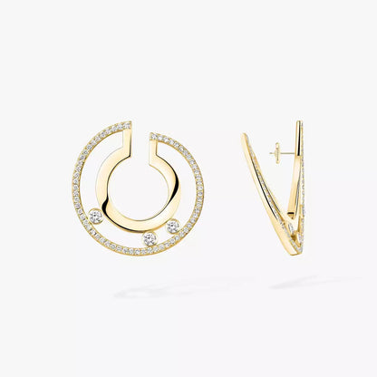 [Amore] Move Romane Small Diamond Hoop Earrings