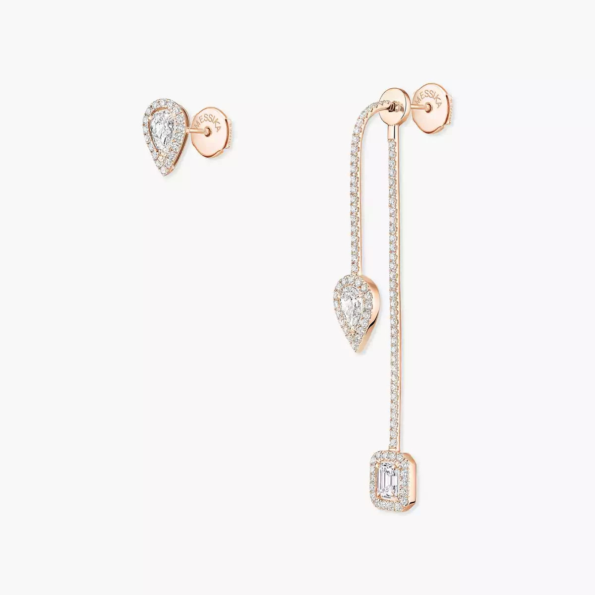 [Amore]Diamond Drop Earrings My Twin
