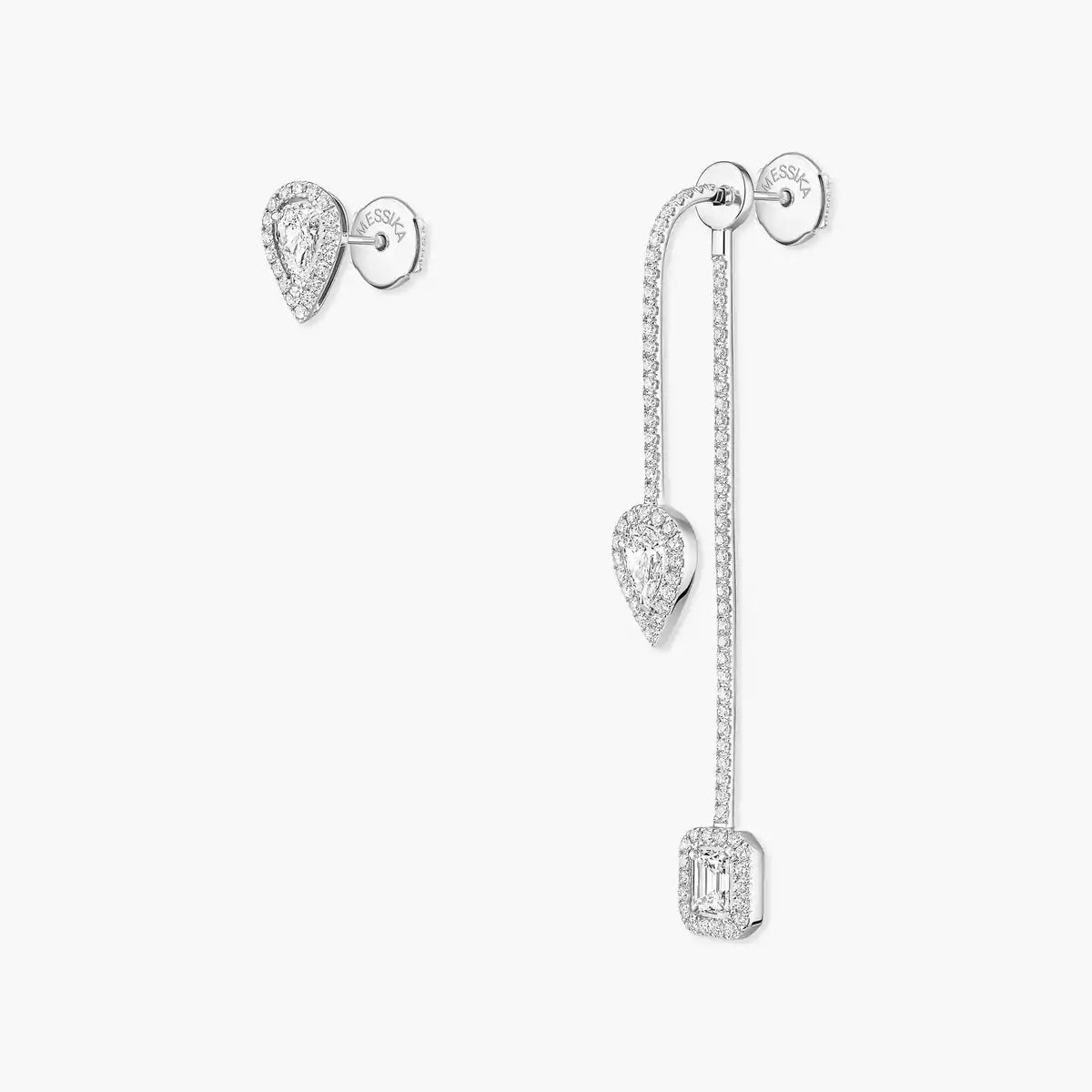 [Amore]Diamond Drop Earrings My Twin