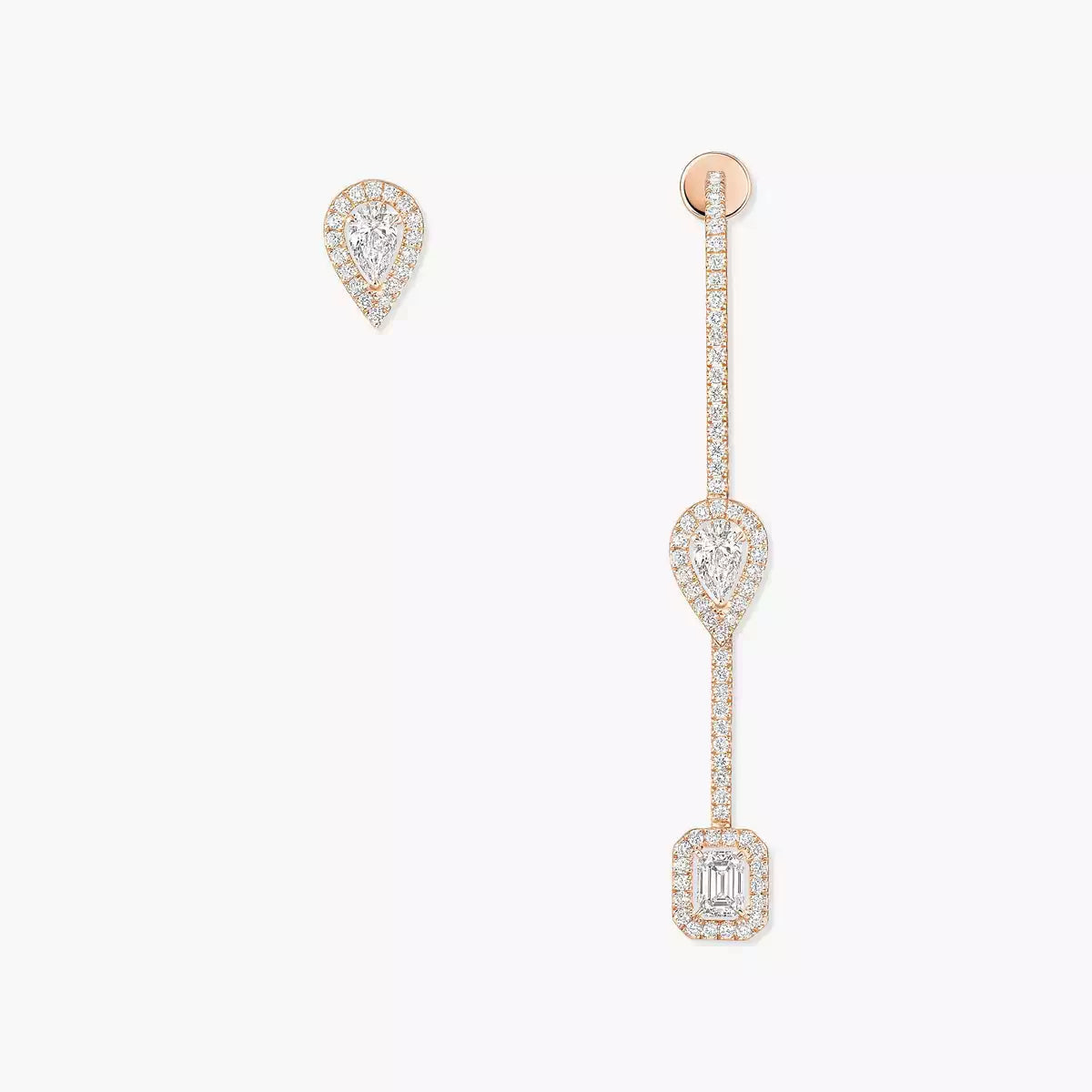 [Amore]Diamond Drop Earrings My Twin