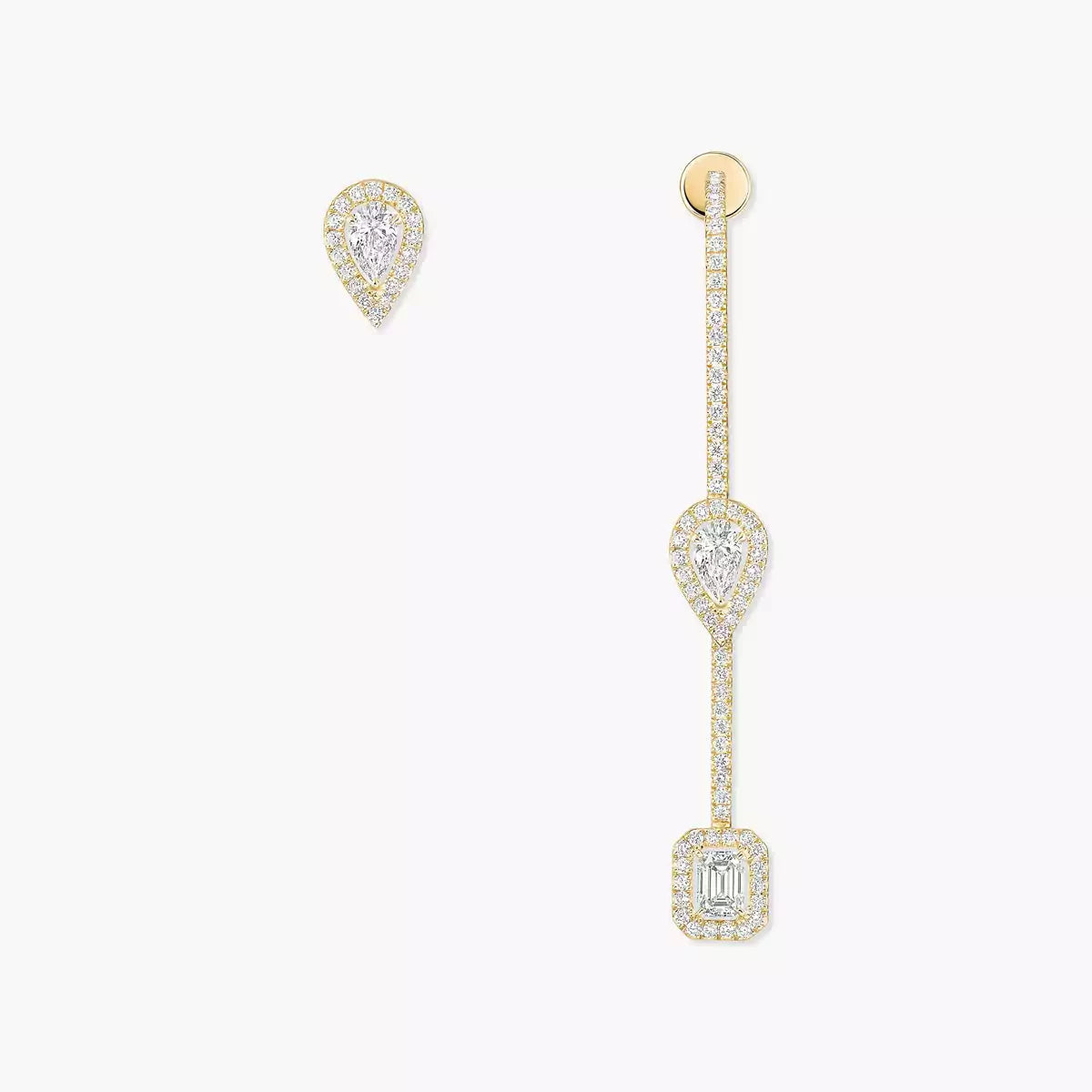 [Amore]Diamond Drop Earrings My Twin