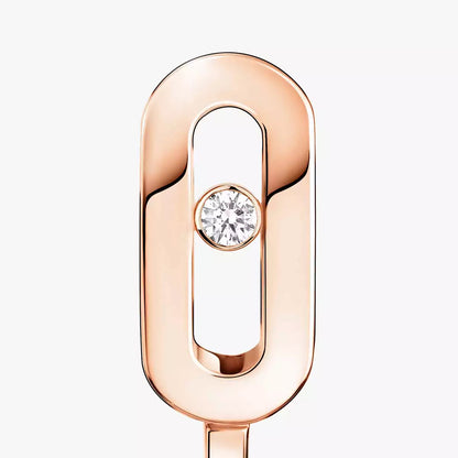 [Amore]Diamond Mini Hoop Earrings Move Classique